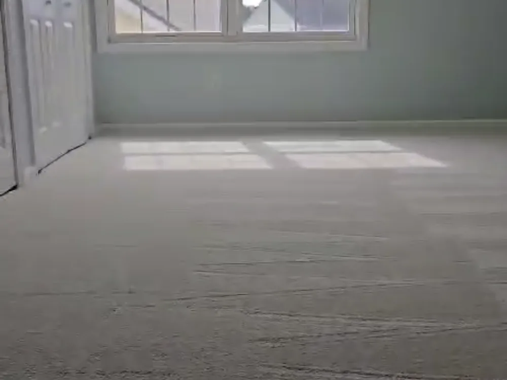 Attic carpet cleaning after professional deep cleaning showing restored and uniform carpet surface